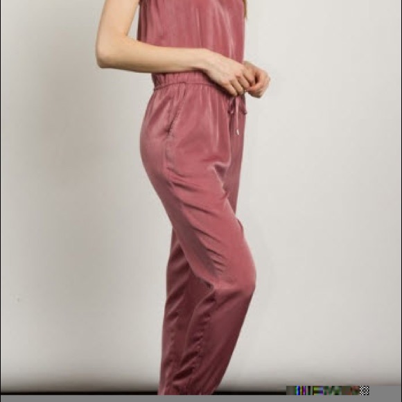 Pink Silk Jumpsuit - Picture 2 of 3